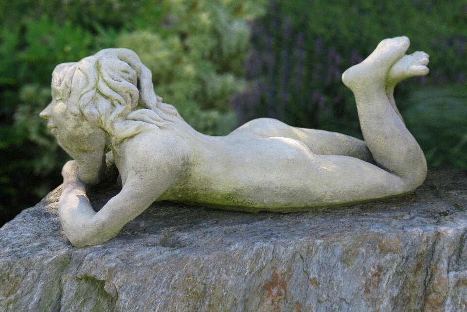 Stone figure garden stone