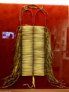 Breastplate attributed to Big Mouth, Oglala, 1860s, bone, leather - Native American collection - Peabody Museum, Harvard University - DSC05793