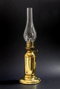 Brass kerosene lamp photo