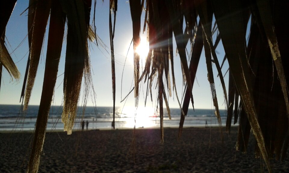 Sunset sea backlight