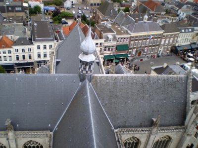 Breda, dak van Grote Kerk
