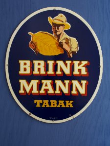 Brinkmann Tabak Werbeschild in Auto & Uhrenwelt Schramberg