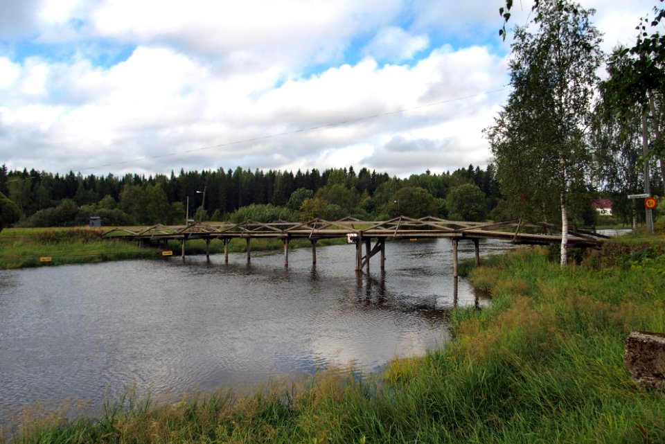 Bridge to Mantansaari, former Kyttälä sawmill, Kokemäki, Finland