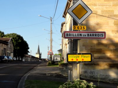 Brillon-en-Barrois (Meuse) city limit sign