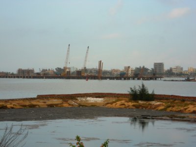 Bridge from Xin Bu Island over Nandu River - 02
