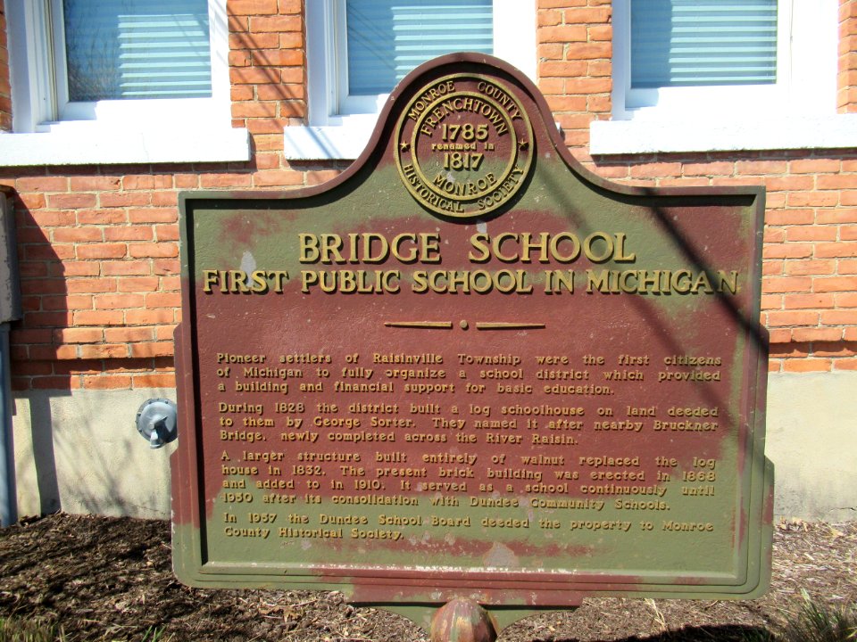 Bridge School historic marker (Michigan)
