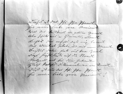 Brief aan de Fraülein Bronberger geschreven door Carl Spitzweg, Bestanddeelnr 190-0644