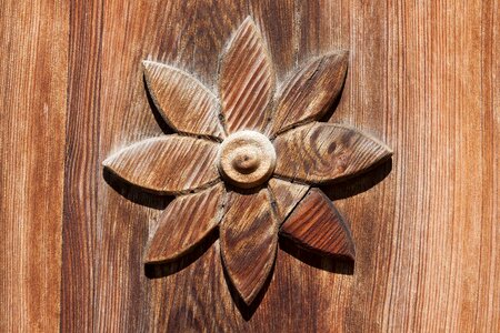 Old wood flower photo