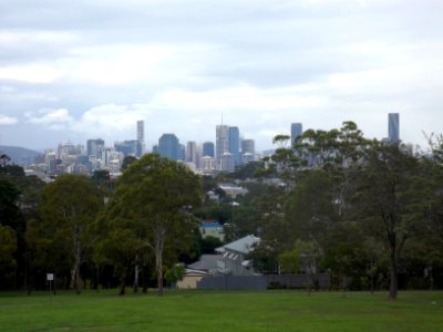 Brisbane central business district seen from Norman Park
