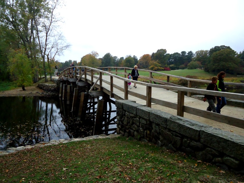 Bridge over Concord River in Massachusetts site of Revolutionary War battle