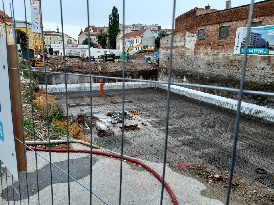 Brno, Křenová street, house construction 02