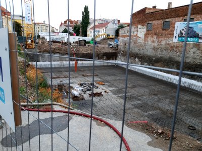 Brno, Křenová street, house construction 01