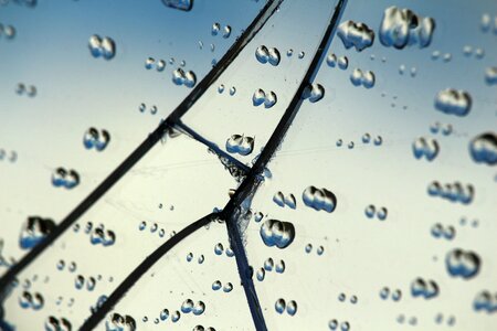 Raindrop mirroring crack photo