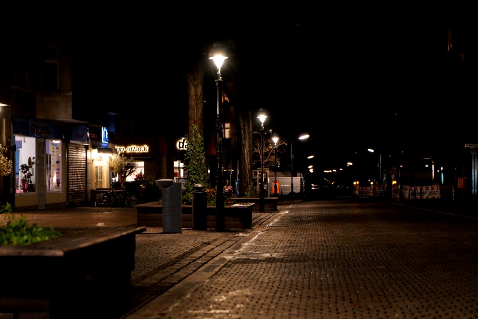 Breslauer Platz Berlin-Friedenau at night 2021-01-08 03