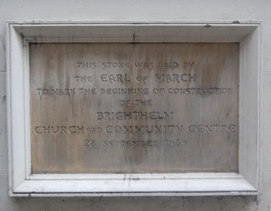 Brighthelm Church and Community Centre, North Road, Brighton (August 2019) (Foundation Stone)