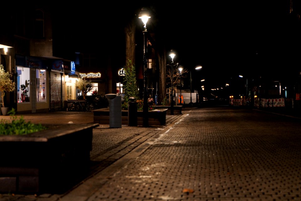 Breslauer Platz Berlin-Friedenau at night 2021-01-08 05