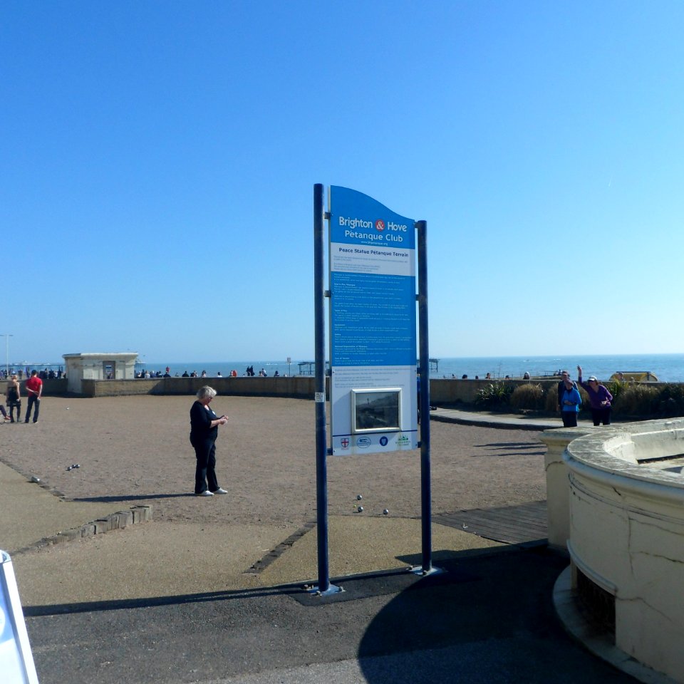 Brighton and Hove Pétanque Club, Brighton Beach (March 2014)