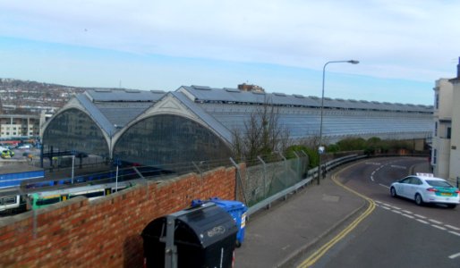 Brighton Railway Station (April 2013) (Trainshed Roof, seen from Howard Place)
