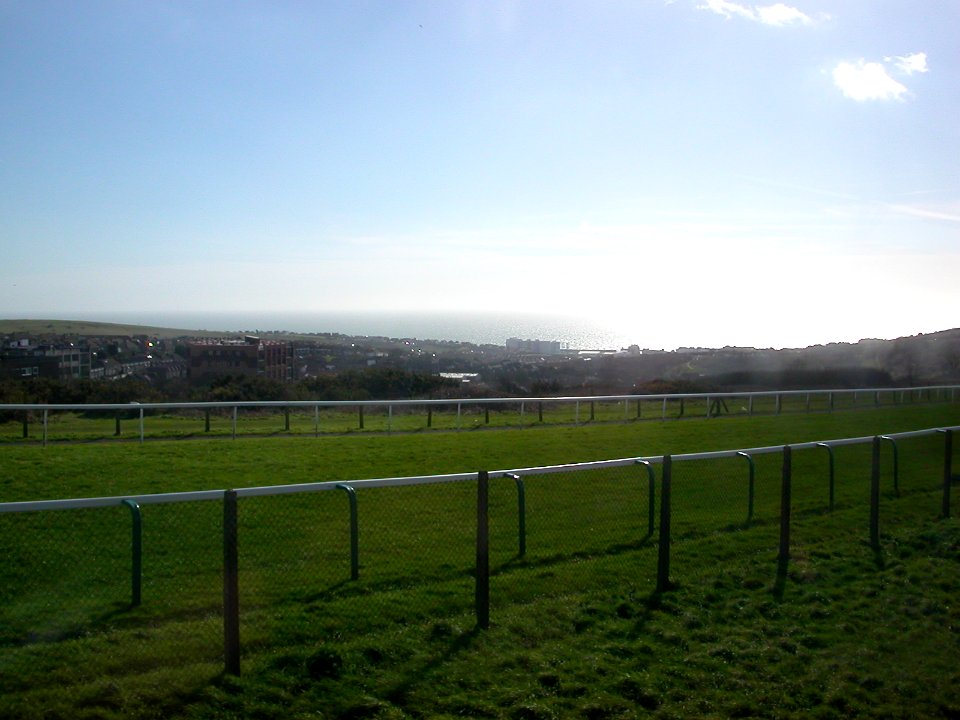 Brighton Racecourse, Whitehawk Hill, Brighton seen from Warren Road, Woodingdean (March 2007)