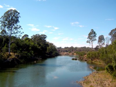 Brisbane River downstream from Summerville Road East crossing