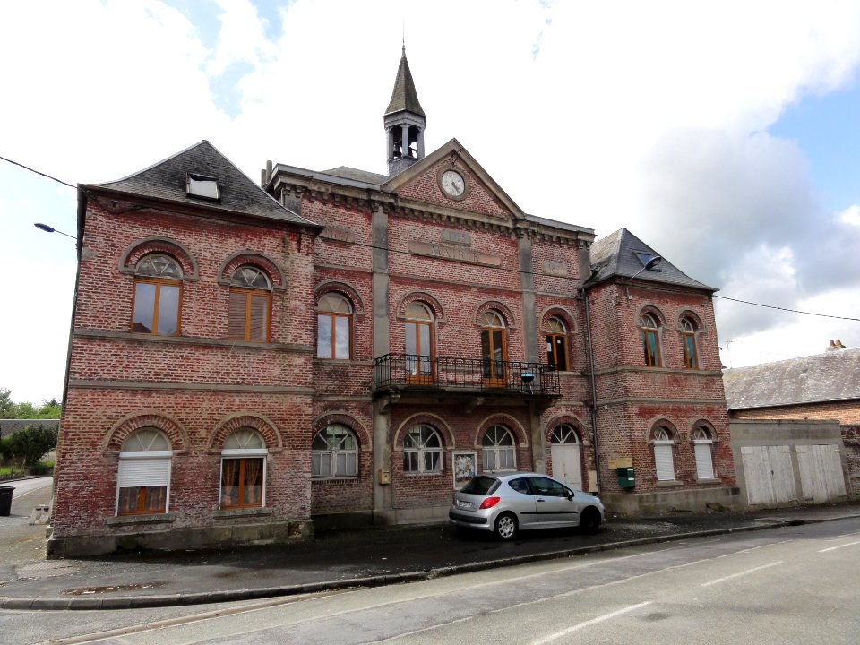 Brissy-Hamégicourt (Aisne) ancienne mairie d'Hamégicourt
