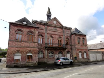 Brissy-Hamégicourt (Aisne) ancienne mairie d'Hamégicourt