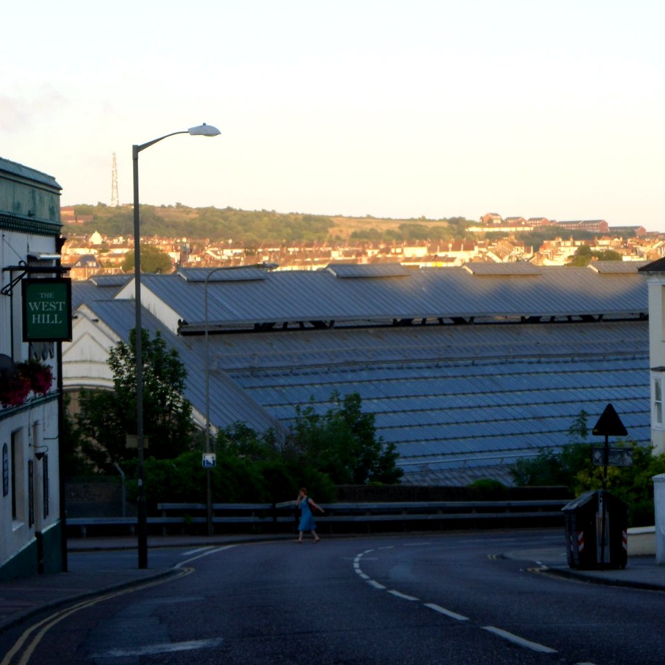 Brighton Railway Station (August 2013) (Trainshed Roof, seen from Buckingham Place)