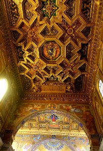 Ceiling - Santa Maria in Trastevere - Rome, Italy - DSC00362