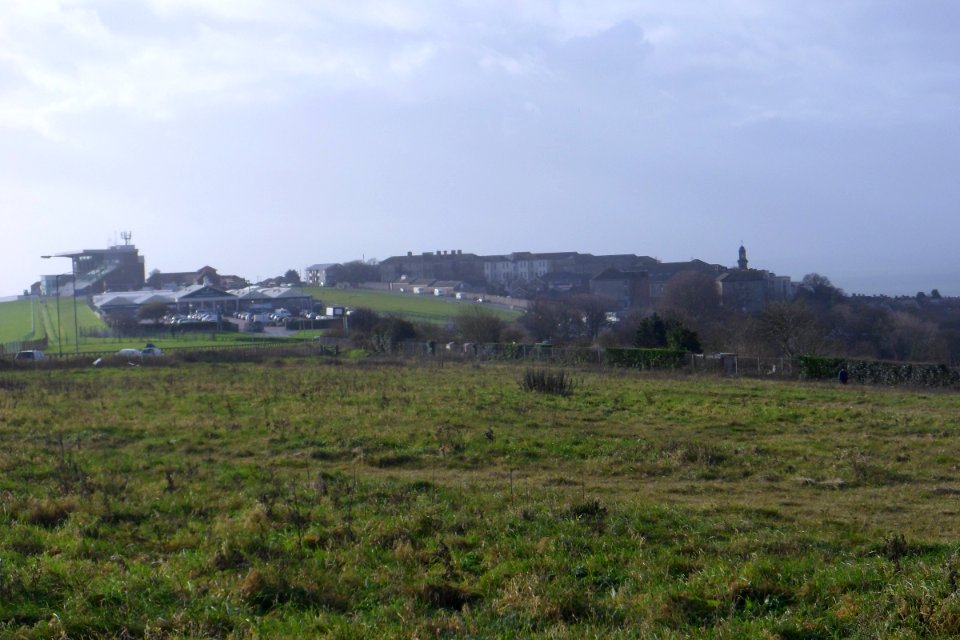 Brighton Racecourse, Freshfield Road and Brighton General Hospital (December 2013, seen from Whitehawk Hill)