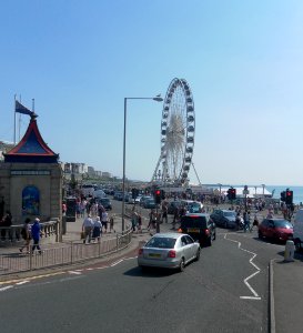 Brighton Wheel seen from Old Steine, Brighton (August 2013)
