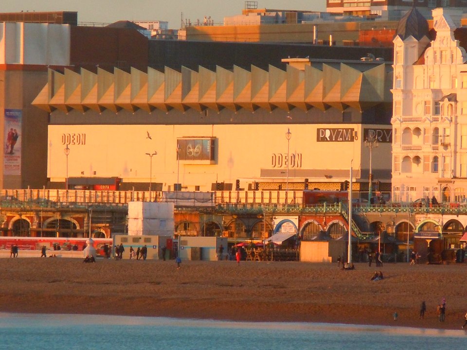 Brighton Odeon Kingswest Cinema, Junction of King's Road and West Street, Brighton (January 2017, from Palace Pier) (2)