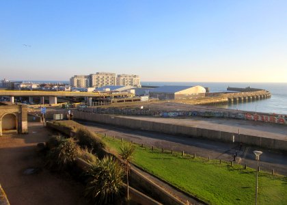 Brighton Marina seen from above Duke's Mound, Kemp Town (December 2016)