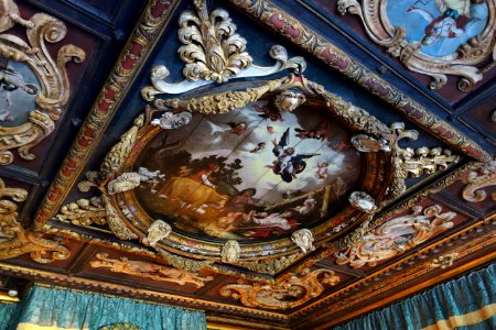 Ceiling in Doge's Suite - Hearst Castle - DSC06725