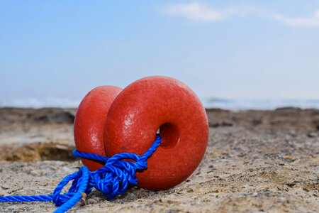 Fishing equipment beach photo