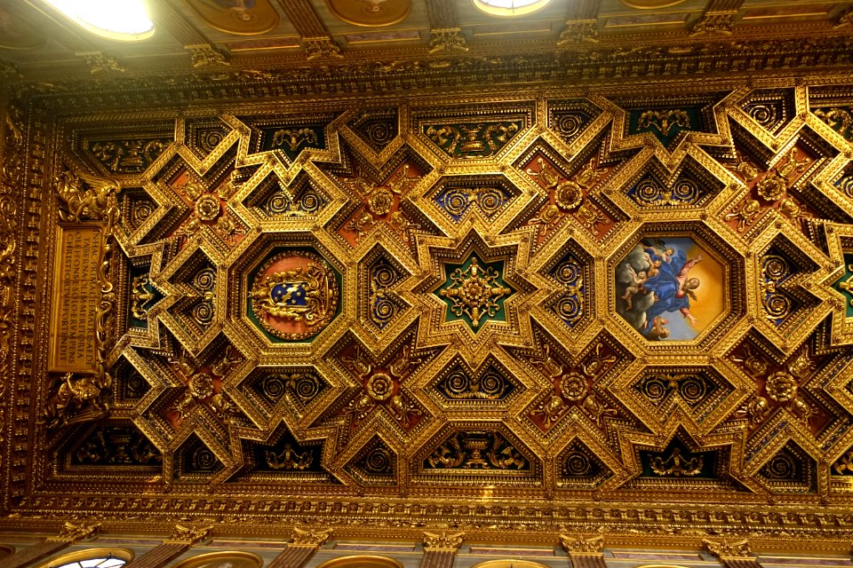 Ceiling - Santa Maria in Trastevere - Rome, Italy - DSC00366