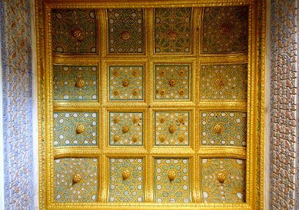 Ceiling in the Bedroom of the Prince, Palacio de Pedro I, Alcázar de Sevilla - Alcázar of Seville, Spain - DSC07416
