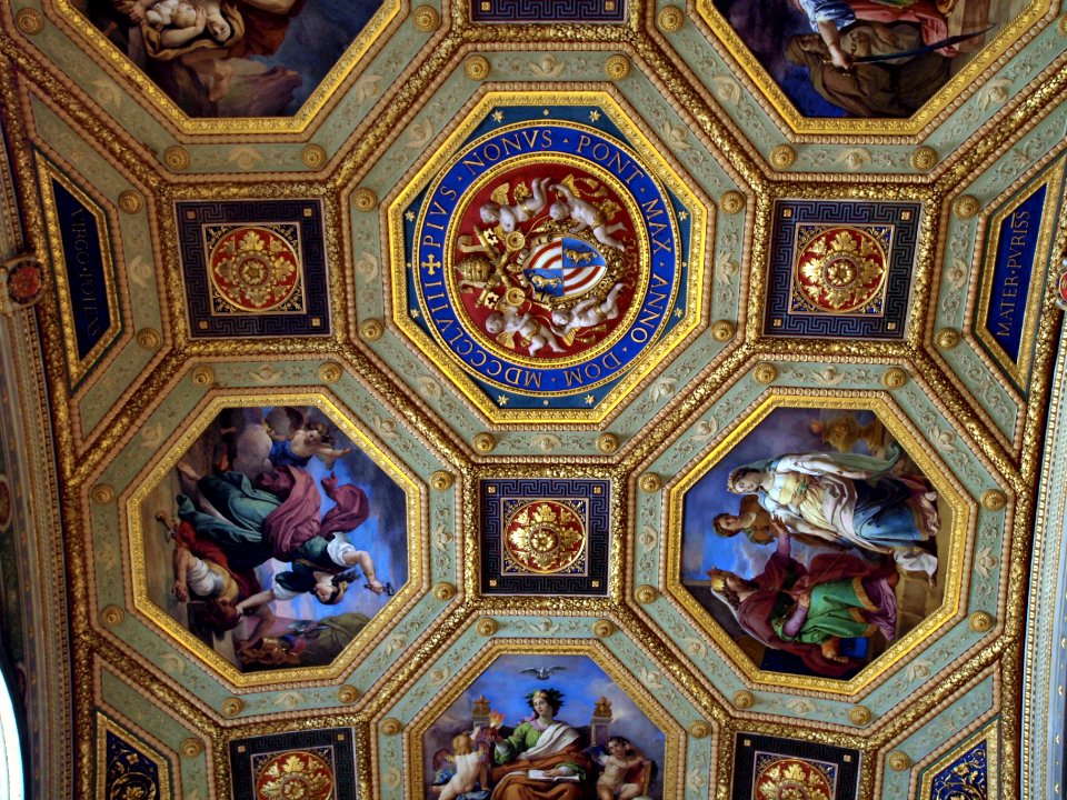 Ceiling photo-45 PIVS NONVS PONT MAX ANNO DOM MDCCCLVII