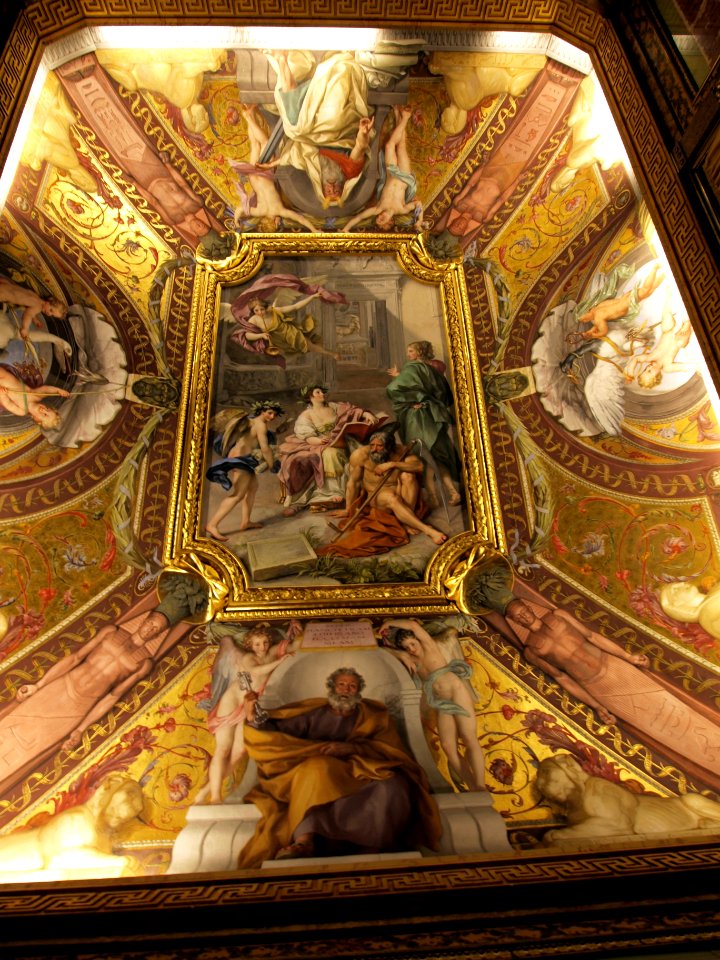 Ceiling photo-64 SVPER HANCPETRAM EDIFICABO ECCLESIAM MEAM