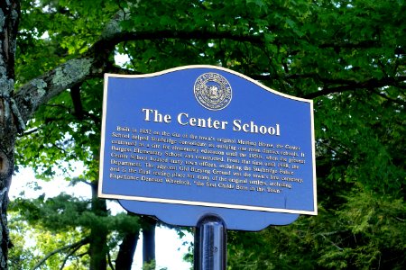 Center School marker - Sturbridge, Massachusetts - DSC06006