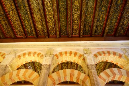 Ceiling of the hypostyle hall, Mosque-Cathedral of Córdoba, Spain - DSC07152