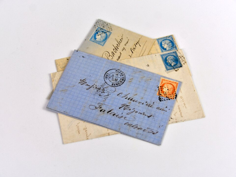 Philately collection stamps