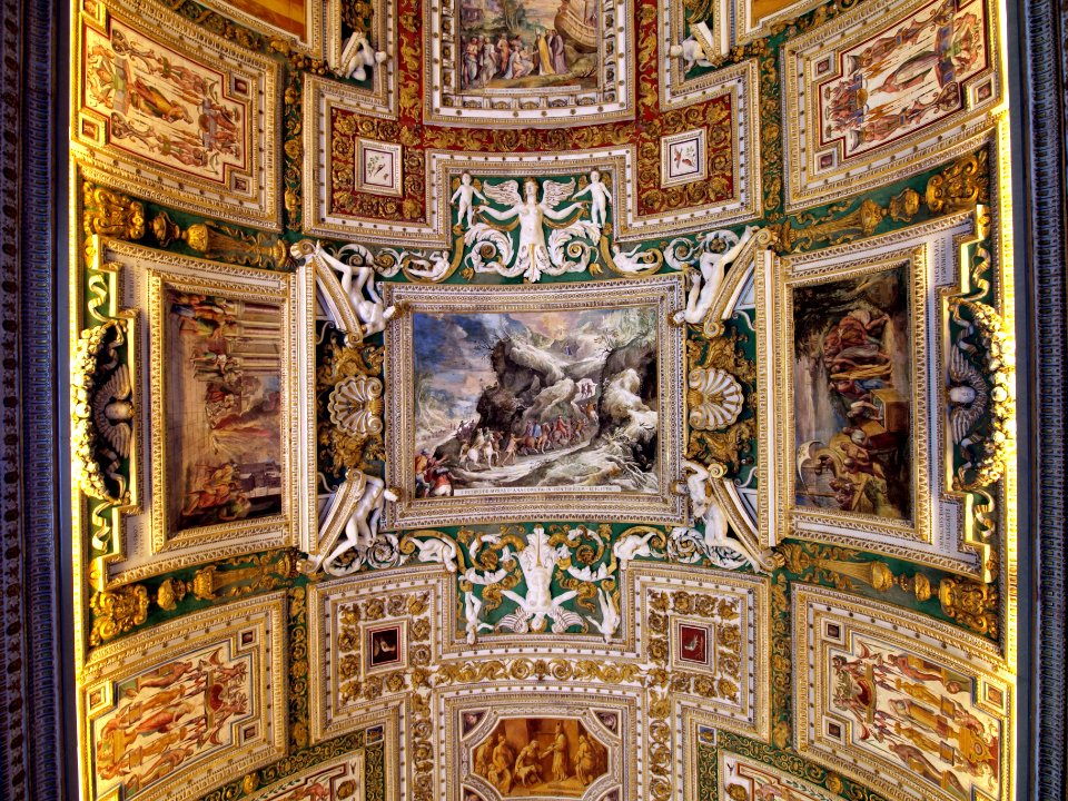 Ceiling photo-21 S PETRVS DE MVRANO ANACORETA IN PONTIFICEM ELIGITVR