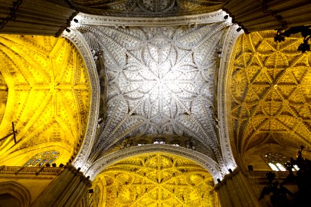 Ceiling - Cathedral of Seville - Sevilla, Spain - DSC07564