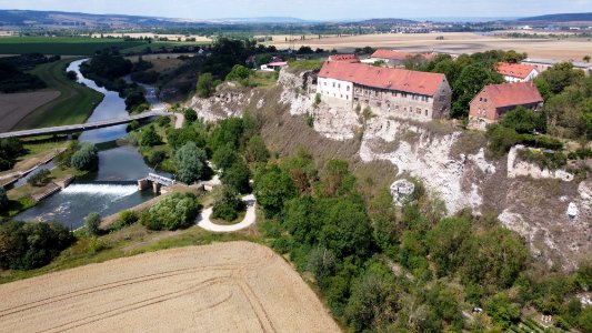 Castle Wendelstein Memleben, 2020, Saale weir