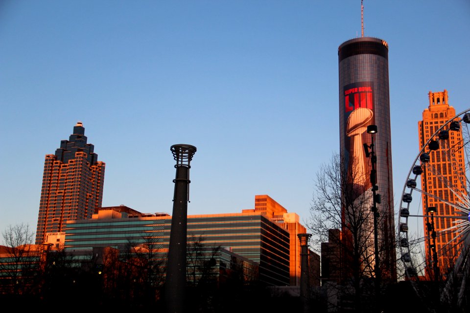 Centennial Olympic Park during Super Bowl week, Feb 2019