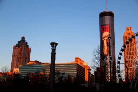 Centennial Olympic Park during Super Bowl week, Feb 2019
