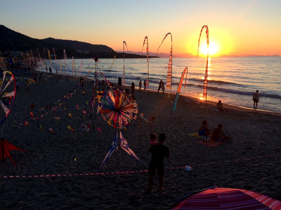 Cefalu beach sunset