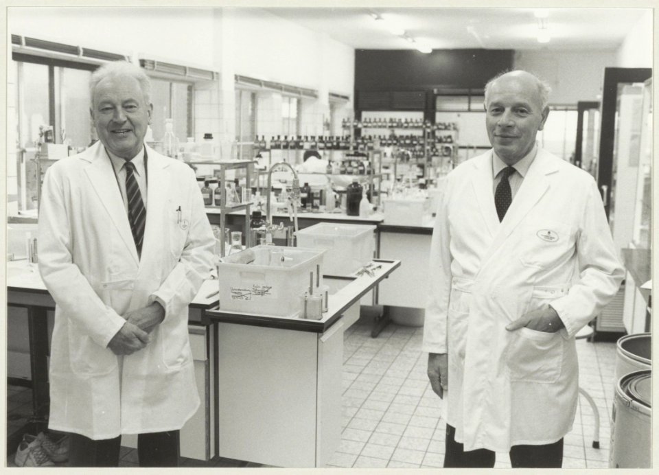 Cees Teves en Arnold de Vita, directeuren van Pharmachemie