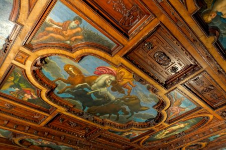 Ceiling - Beautiful room from the Peller House, 1610-1611 - Stadtmuseum Fembohaus - Nuremberg, Germany -DSC02222