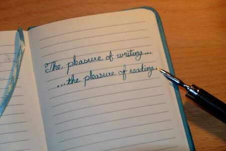 Notebook ink pen old fashioned